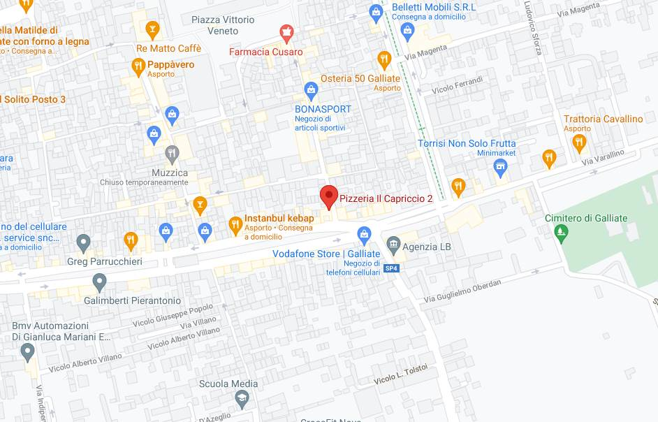 Mappa: Il Capriccio 2, Via Custodi Pietro 58, Galliate